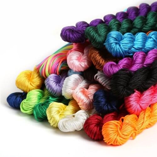 Embroidery Cross Stitch Yarn Multicolor Sewing Brooch 1.0MM 24M Roll Embroidery Thread DIY Silk Cross Stitch Thread