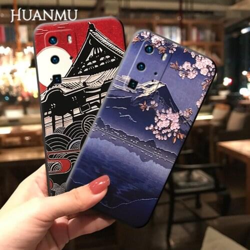 2021 New Crane Tiger Carp Japanese Style Mobile Phone Case Anti-drop Protective Cover for iPhone 11/12 Pro Max 12mini X Xs Xr