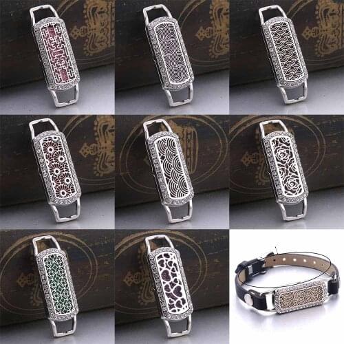 New Diffuser Bracelet Aroma lockets Genuine Leather Bracelet Essential Oil Aromatherapy Bracelets Freely Combine Dropshipping