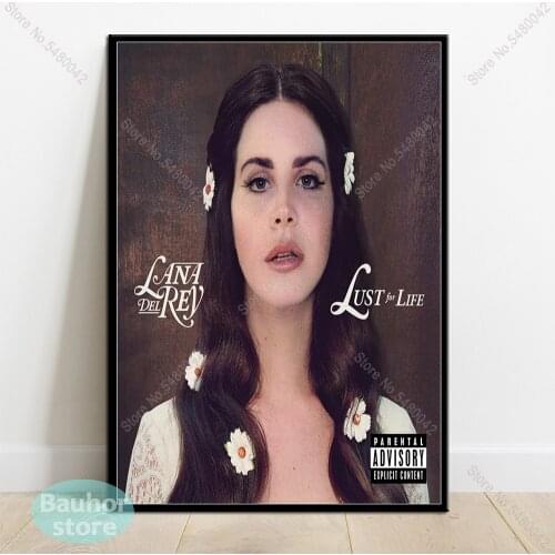Posters and Prints Lana Del Rey Singer Hot Music Album Wall Art Poster Canvas Painting Pictures for Room Home Decoration
