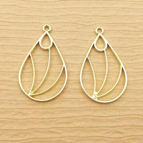 10pcs 19x31mm waterdrop charm for jewelry making and crafting fashion earring pendant bracelet necklace charms