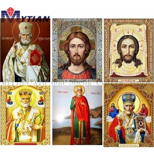 5d Diy Diamond Painting Cross Stitch Religion Icon of Leader Diamond Mosaic True Religious Men Diamond Embroidery Cross Stitch