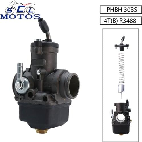 Sclmotos- 30mm Motorcycle Carburetor Carb for Dellorto PHBH 30BS 4 Stroke 125CC-300CC Motocross For Suzuki for Yamaha for Honda