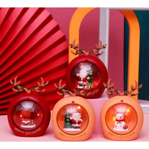 Night Light Christmas Santa Claus Star Light Deer Atmosphere Light Christmas Activity Desktop Decoration Childrens Eve Gift