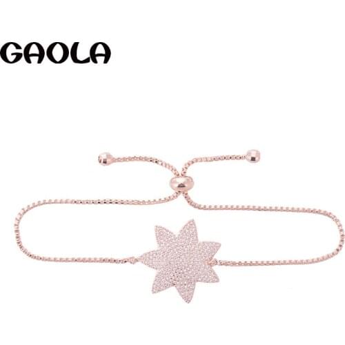 GAOLA Luxury AAA CZ Crystal Turkish Style Star Shaped Tennis Bracelet GLS0682
