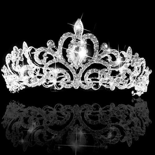 Women\s Wedding Bridal Princess Rhinestone Prom Hair Tiara Crown Veils Headband wedding bridal princess rhinestone prom tiara c