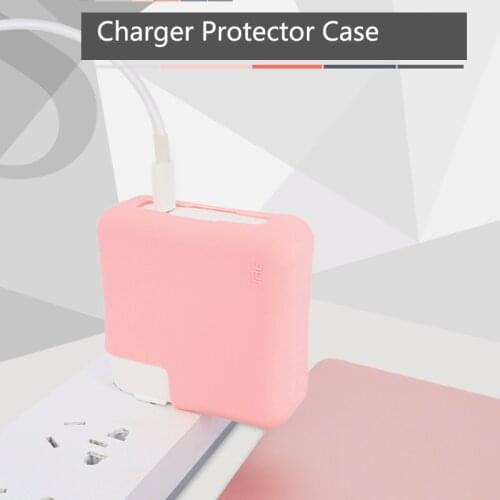 Thin Silicone Power Charger Protector Case for Macbook iPad Air 13" Pro 12 15" A2179 A1706 M1 A2338 A2337 45W 60W 85W 96W 30W