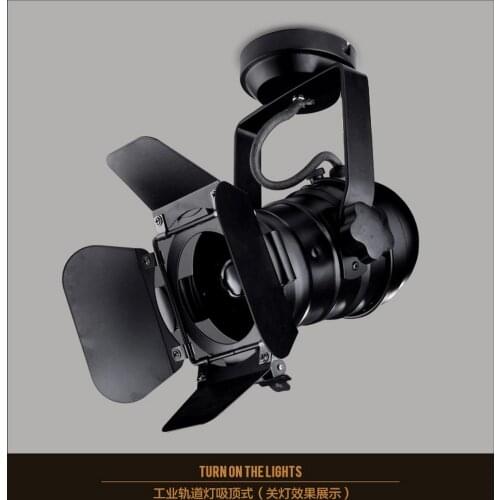 E27 Vintage celling iron lamp Industrial Light Retro Lamp Adjustable 4 Leaf for Clothes store Coffee Bar Loft style Fixture DA