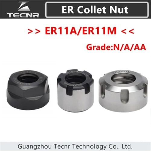 High Precision ER11A ER11M ER11 spring collet nut for CNC router
