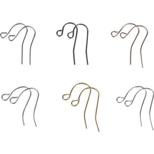 100Pcs/Lot 21*12mm Earring Clasps Hooks DIY Earrings Earwire Findings Accessories Ear Wires For Jewelry Making Supplies