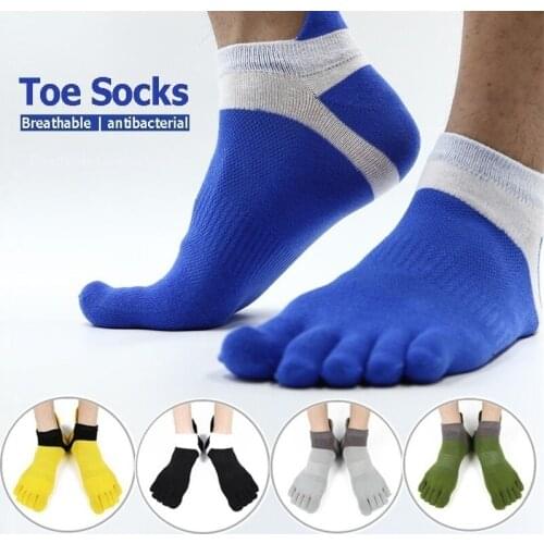 1 Pair Socks Sports Mens 5 Toe Socks Cotton Breathable Finger Sports Socks Summer Men Socks Cotton Five-finger Male Short Socks
