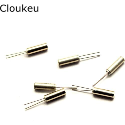 10Pcs 32.768KHz 32.768K JU-206 Cylindrical Passive Quartz Crystal oscillator Resonator (2*6mm)