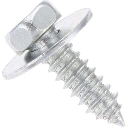 10Pcs Car Fender Screw Galvanized Silver Metal Rivet Body Interior Trim Panel Hex Bolts Fastener Rivets