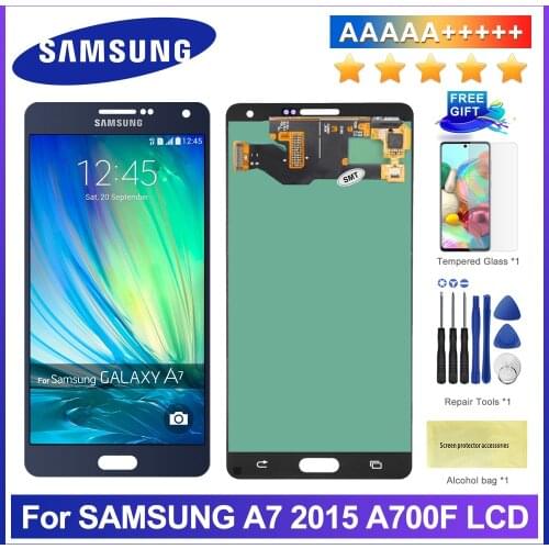 5.5" AMOLED Display for SAMSUNG Galaxy A7 2015 LCD A700 A700F A700FD Touch Screen Digitizer Replacement For samsung A7 LCDs