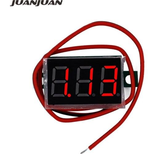 100pcs/lot DC 0.36 inch 4.5V-30V two wire Digital LCD display Voltage Panel Meter Voltmeter 39%OFF