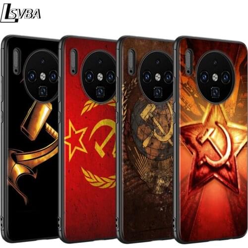For Huawei Mate 30 20 10 Pro Lite Case Red Soviet Union USSR Flag Back Shell for Huawei Y9 Y7 Y6 Pro Y5 2019 2018 Phone Case