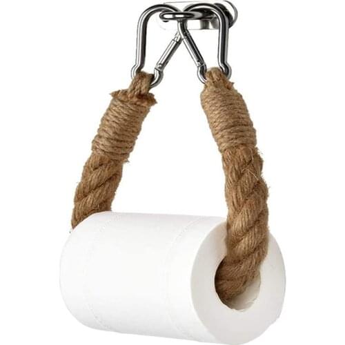 Toilet Paper Holder Bohemian Hanging Rope Tissue Hanger Bathroom Towel Storage Rack Kitchen Roll Paper Vintage Organizer Decor