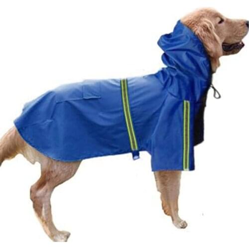 Dog rain coat clothes pet big dog puppy raincoat casual waterproof jacket costumes yellow plus size XXL raincoat for large dogs