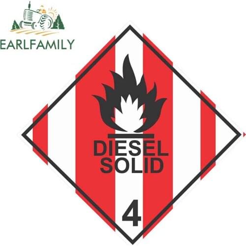 EARLFAMILY 13cm x 13cm For Dangerous Labels Flammable Vinyl Car Wrap Decal Scratch-Proof Car Stickers Campervan Waterproof