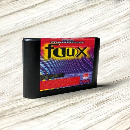 Flux - EUR Label Flashkit MD Electroless Gold PCB Card forSega Genesis Megadrive Video Game Console