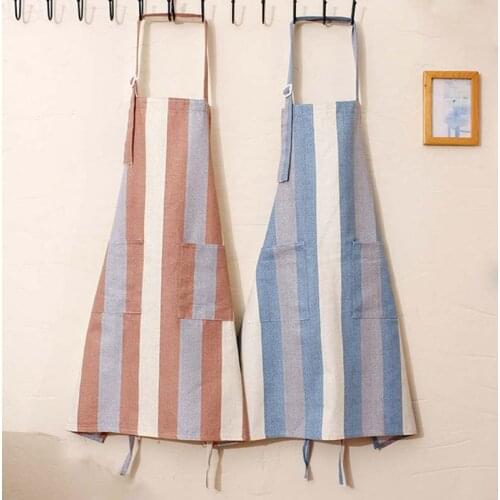 Janpanes Apron for Women Cooking Baking Work Gowns with Pockets Gardening Adjustable Bib Teachers Robe TJ2506