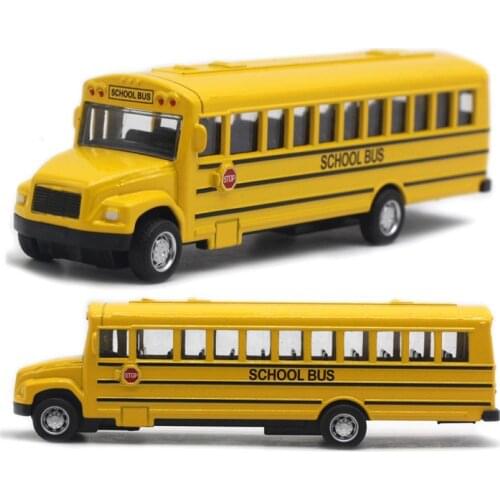 Alloy Pull Back School Bus Model Collection Vehicle Children Kid Car Toy Home Room Decor Kid Adult Gift American School Bus Toys