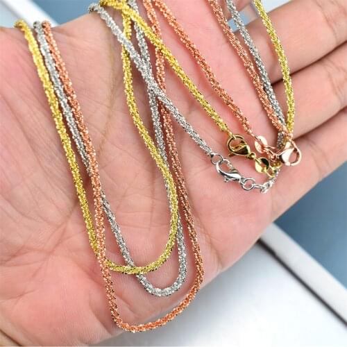 Flat Stainless Steel Waterproof Gold Necklace Waterproof Membrane Snake Chain Mens Gift Jewelry