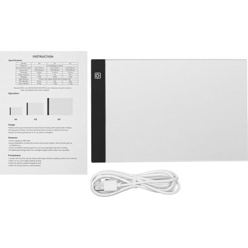 Adjustable LED Drawing Tablet Copy Board A4 Stepless Dimmable LED Light Painting Pad Graphics Artist Thin Art Stencil Drawing