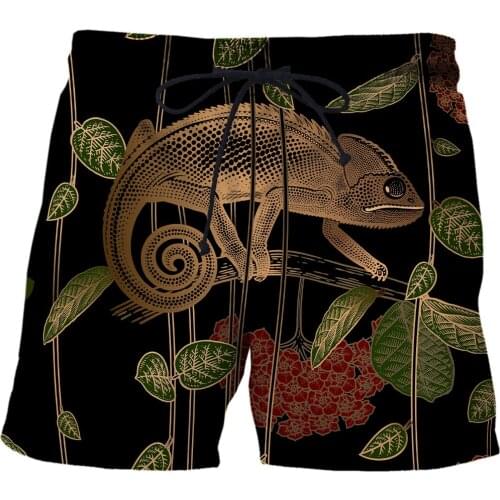 Classical animal 3D Printed Beach Shorts Men Swim Shorts Men Board Shorts Plus Size Surfing Trunks Swimwear Running Short Pants