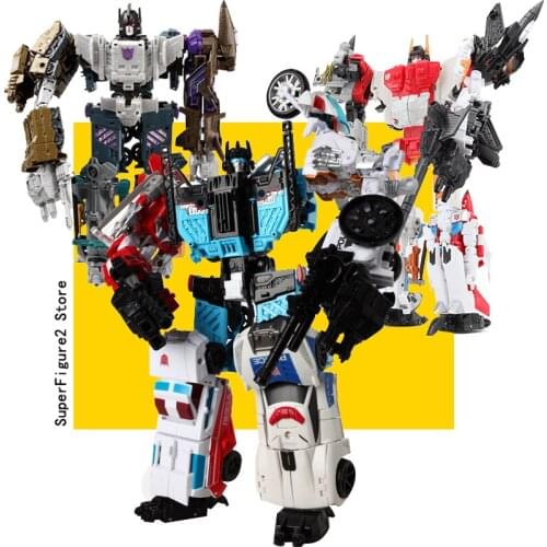 Transformation HaiZhiXing 5in1 Combiners Bruticus Devastator Superion IDW Action Figure Toy Model Deformation Car Robot