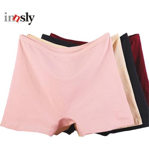 Innsly 6XL Big Size Boyshorts Women Underwear Boxer Female Safety Short Pants Large Size Ladies Cotton Panties