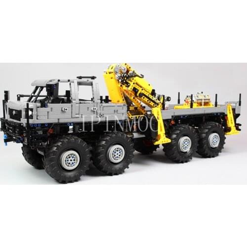 High-Tech Car Compatible With MOC-15805 Motor Articulated 8×8 Offroad Truck Set Building Block Kids Christmas Gift