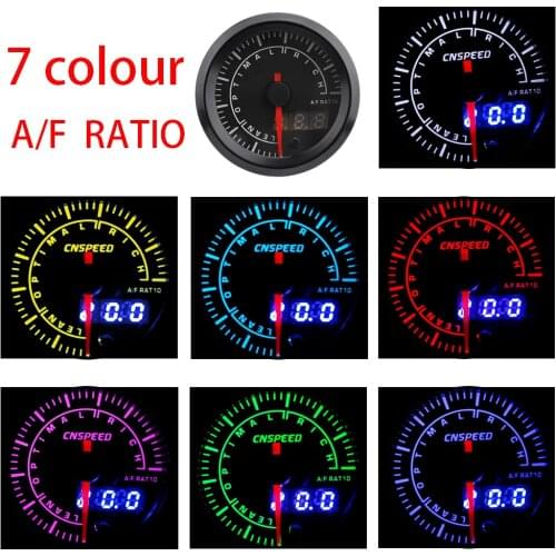 2" 52mm 7 Colors LED Car Air Fuel Ratio Gauge Narrowband Air Fuel Ratio Meter With High Speed Motor