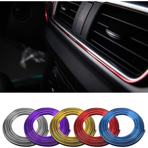 5M Car Dashboard Door Edge Insert Trim Styling Interior Decorative Moulding Universal Auto Accessories Insert Strip With Scraper