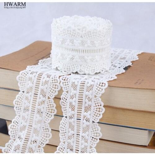 African lace fabric ribbon wedding decoration trim DIY 2yard Exquisite Water-soluble Embroidery Milk Silk Lace New White laces