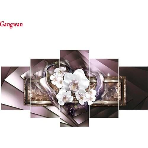 5D,diy,Diamond Painting abstract orchid,Full,Diamond Embroidery,3d picture,Cross Stitch,Diamond Mosaic,Still life,home decor