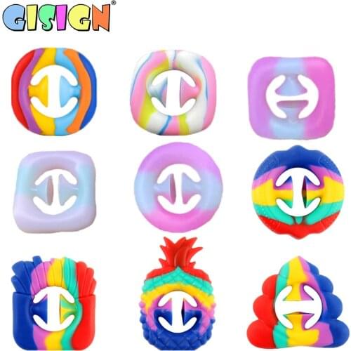 Anti Stress Finger Hand Grip Reliever Fidget Toy Adult Child Simple Dimple Colour Carpal Expander Decompression Dropshipping