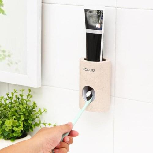 Automatic Toothpaste Dispenser Wall Mount Toothbrush Holder Stand Bathroom Product Toothpaste Squeezers Dropshipping