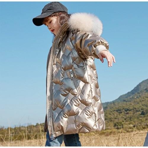 -30 Children Winter Snowsuit 2021 New 80% Duck Down Jacket for Girl Clothes Outdoor Kids Waterproof Coat Parka Clothing Overcoat