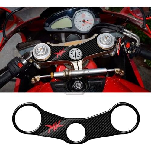 For MV Agusta F4 Models 2000-2006 3D Carbon-look Upper Triple Yoke Defender