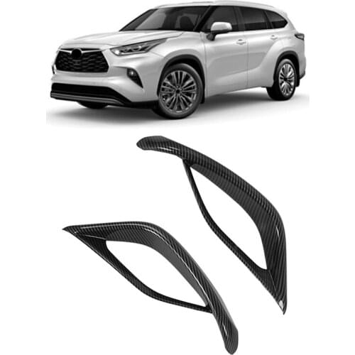 For Toyota Highlander 2020 2021 ABS Rear Fog Light Lamp Cover Trim Foglight Bezel Decoration Frame