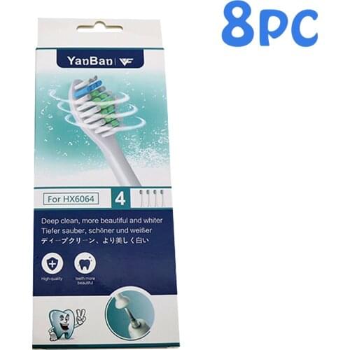 8Pcs/lot TOOTH BRUSH HEADS For HX6912 HX6930 HX6932 X6933 HX6942 HX6730 HX6731 HX6732 HX6780 HX6781 HX6782 HX6902 HX6910