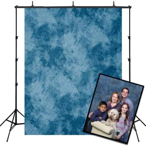Cotton Cloth Backdrops Christmas Noel Photography Background Solid Blue Hand Painted Backdrop Photo Studio Booth Photocall Props