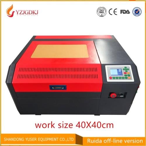 Free shipping 4040 co2 laser engraving machine Ruida off-line control panel DSP mini 50w laser cutting machine Coreldraw support