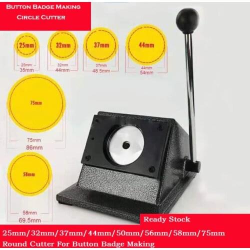 25/32/37/44/50/56/58/75MM Metal DIY Round Paper PVC Circle Cutters ,Button Badage Marking tools Die PVC Cutter Cutting Machine