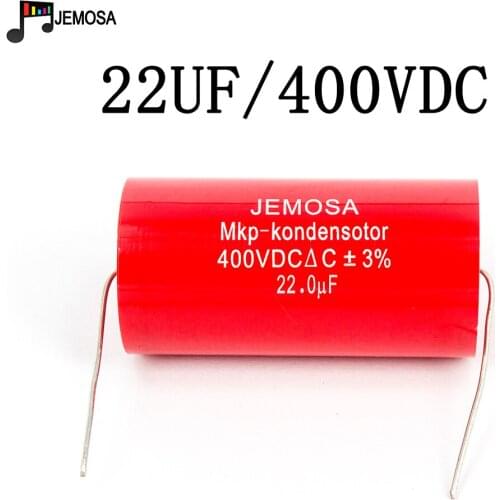MKP Capacitor 22uf 400V Metallized Film Capacitor Coupling Frequency Dividing Capacitor Electrodeless Audio Axial Capacitor