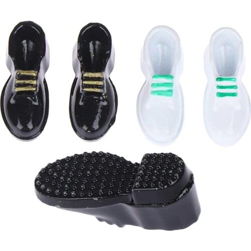 New 1/12 DIY Mini Metal Leather Shoes Simulation Model Toys for Doll House Decoration Dollhouse Miniature Accessories