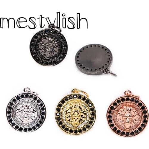 Mestylish New Arrival Micro Inlay CZ Lion Head DIY Charms Pendant Fit Making Jewelry Bracelet Necklace Pulseira
