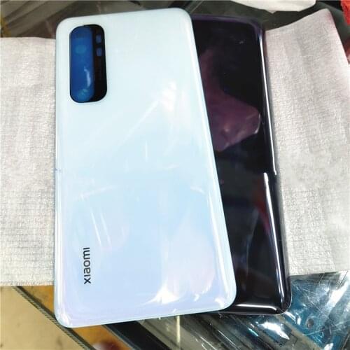 Original Glass New For Xiaomi Mi Note 10 Lite Back Battery Cover Rear Glass Housing Door Case Panel + Adhesive Repair parts