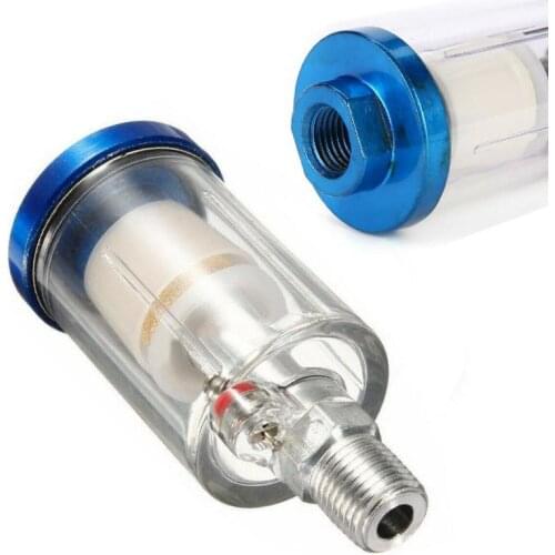 1/4 "Thread Spray Gun Air Gauge Regulator Mini Airbrush Pressure Regulator Clear In-line Tool Water Trap Filter Paint Accessory